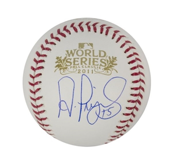 Albert Pujols Signed 2011 World Series Baseball - Graded PSA 9